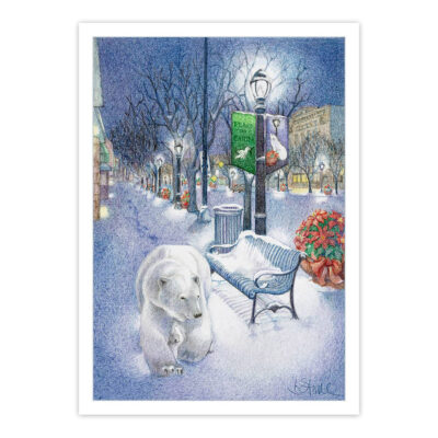"Evening Stroll" blank note cards