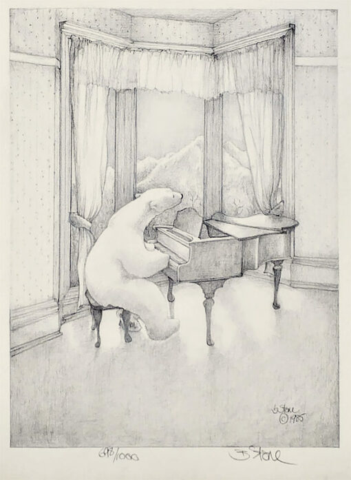 Bear at Piano